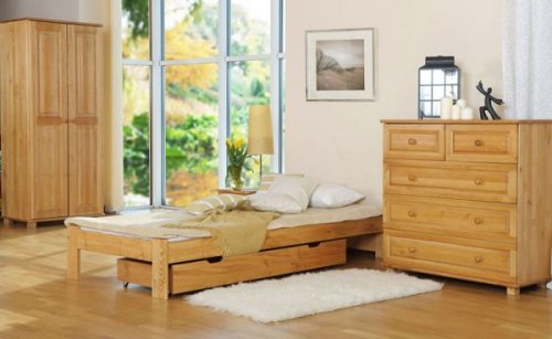 Postel Alex 90x200 cm + rošt olše