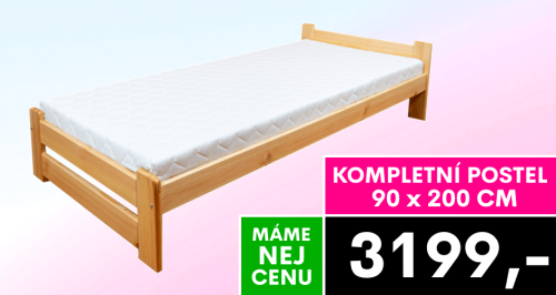 Postel Eda 90x200 cm + matrace Relax