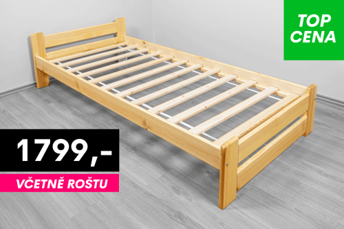 Postel z masivu Eda 90x200 cm + rošt
