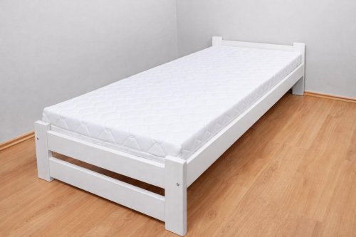 Postel z masivu EDA 80x200 cm, bílá, rošt, matrace Relax