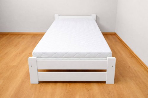 Postel z masivu EDA 90x200 cm, bílá, rošt, matrace Medical