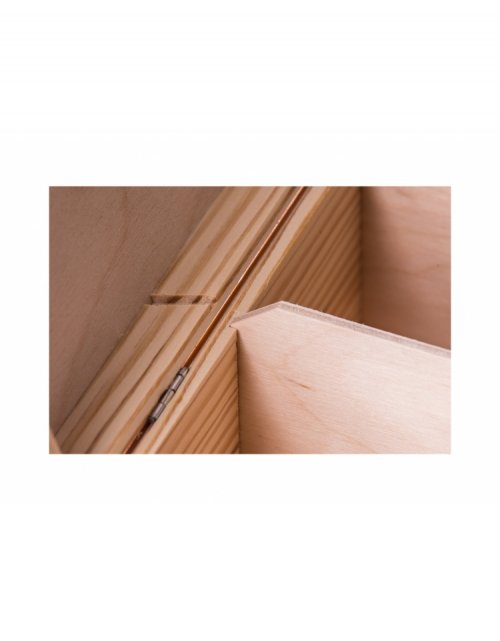 Přírodní dřevěná čajová kazeta 8 přihrádek, 28x16x8 cm zapínací
