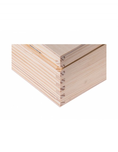 Přírodní dřevěná dárková krabička 13x13x13,5 cm