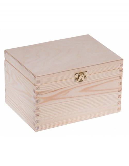 Přírodní dřevěná dárková krabička 22x16x13 cm