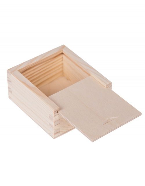 Přírodní dřevěná krabička 10x9x5 cm