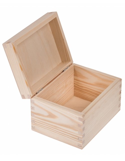 Přírodní dřevěná krabička 16x12x11 cm