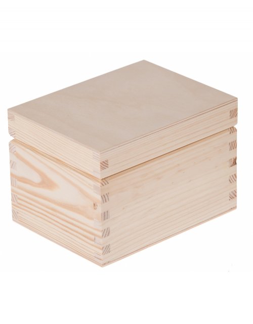 Přírodní dřevěná krabička 16x12x11 cm