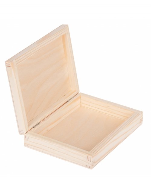 Přírodní dřevěná krabička 16x12x3 cm