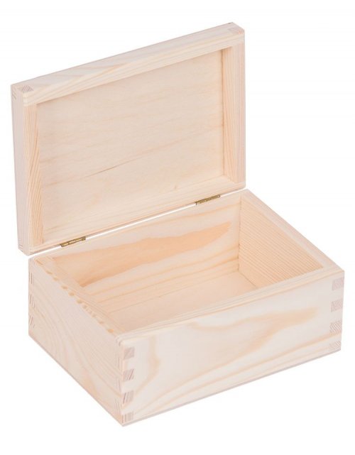 Přírodní dřevěná krabička 16x12x8 cm