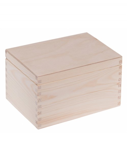Přírodní dřevěná krabička 22x16x13 cm