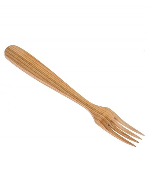 Přírodní dřevěná vidlička 4-zubá 24 cm, třešeň