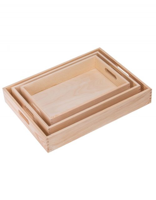 Přírodní dřevěný tác 35x25 cm