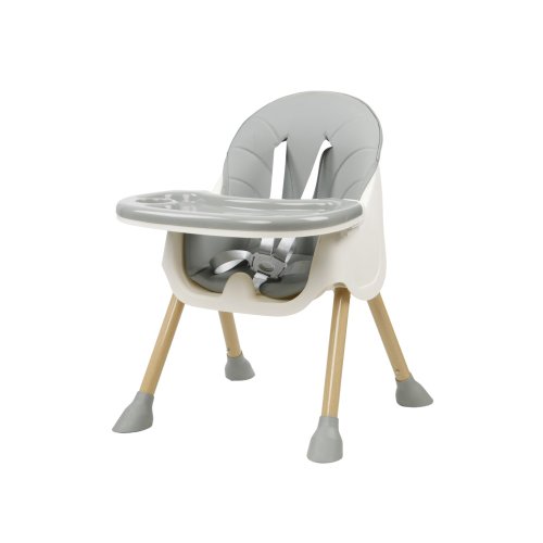 Skládací jídelní židlička Uno, pro děti od 6 měsíců, odnímatelný potah sedáku, nastavitelný pultík, 5 bodové bezpečnostní pásy, přestavitelná na nízkou židličku, maximální pohodlí při jídle