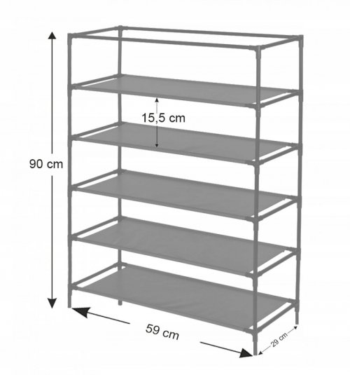 Skříň, organizér na obuv - 90 cm