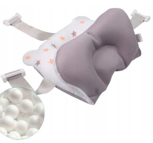Dětská vanička ke koupání MY TOY, skládací, včetně polstrovaného lehátka, šedá