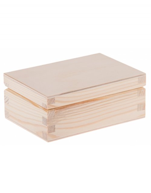 Víceúčelová přírodní dřevěná krabička 11x8x4 cm