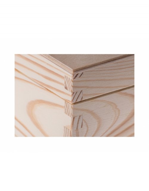 Víceúčelová přírodní dřevěná krabička 47x8x6 cm