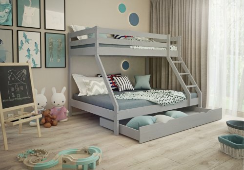 Zásuvka - přistýlka pod postel 198 cm šedá
