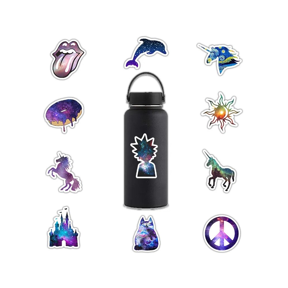 100 ks barevných samolepek na skateboard, snowboard, notebook, kytaru, ap., materiál vinyl, laminovaný povrch, odolné vůči vyblednutí, voděodolné. GALAXY STICKERS 100 ks barevných samolepek na skateboard, snowboard, notebook, kytaru, ap., materiál vinyl, laminovaný povrch, odolné vůči vyblednutí, voděodolné. GALAXY STICKERS
