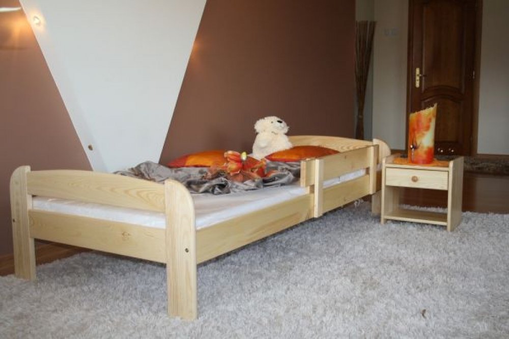 Barierka na postel dřevěná - přírodní