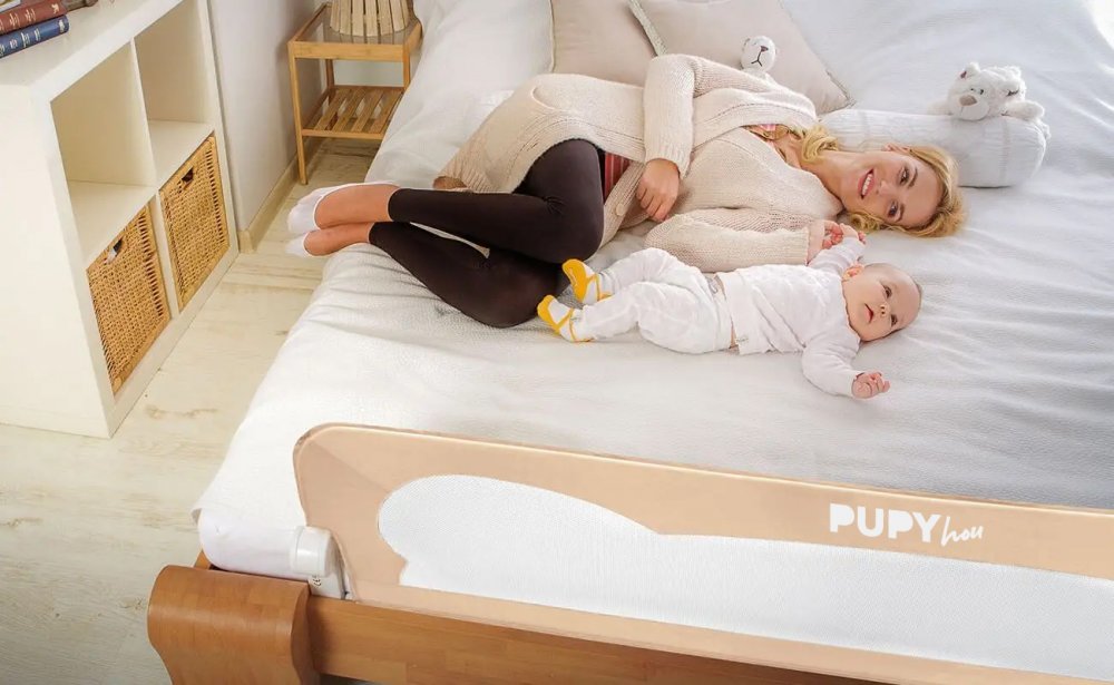 Bezpečnostní zábrana na postel PupyHou - šedá Bezpečnostní zábrana na postel PupyHou - šedá