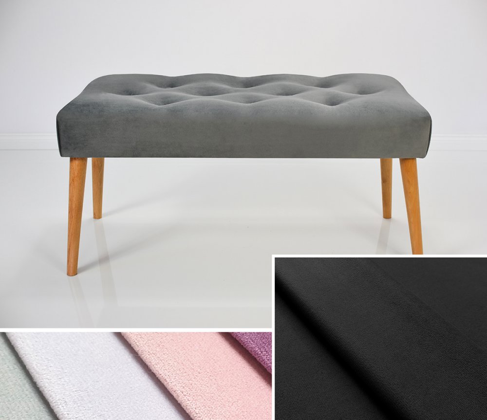 Čalouněná lavice DIANA 110x30x42 cm, barva černá