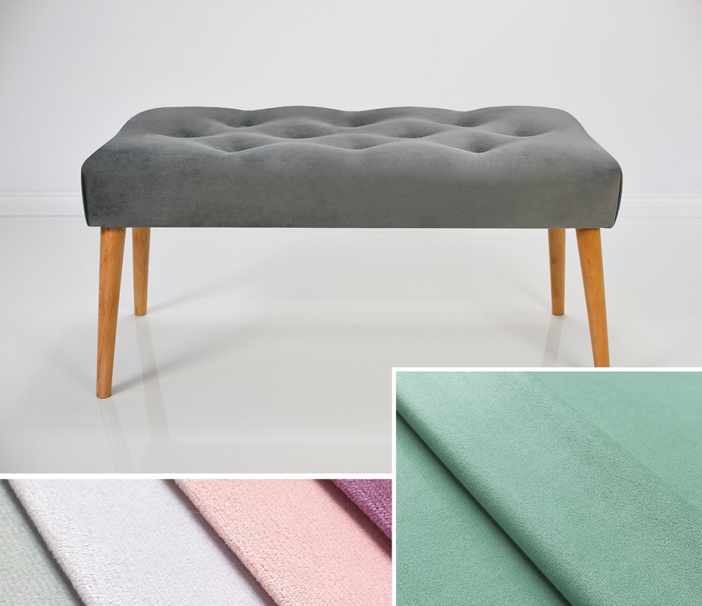 Čalouněná lavice DIANA 110x30x42 cm, barva mátová