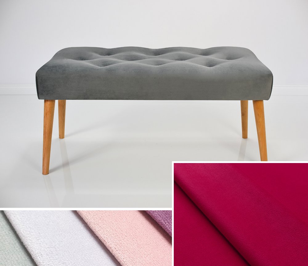 Čalouněná lavice DIANA 110x30x42 cm, barva rubínová