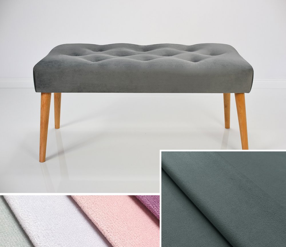 Čalouněná lavice DIANA 120x40x42 cm, barva tmavě šedá