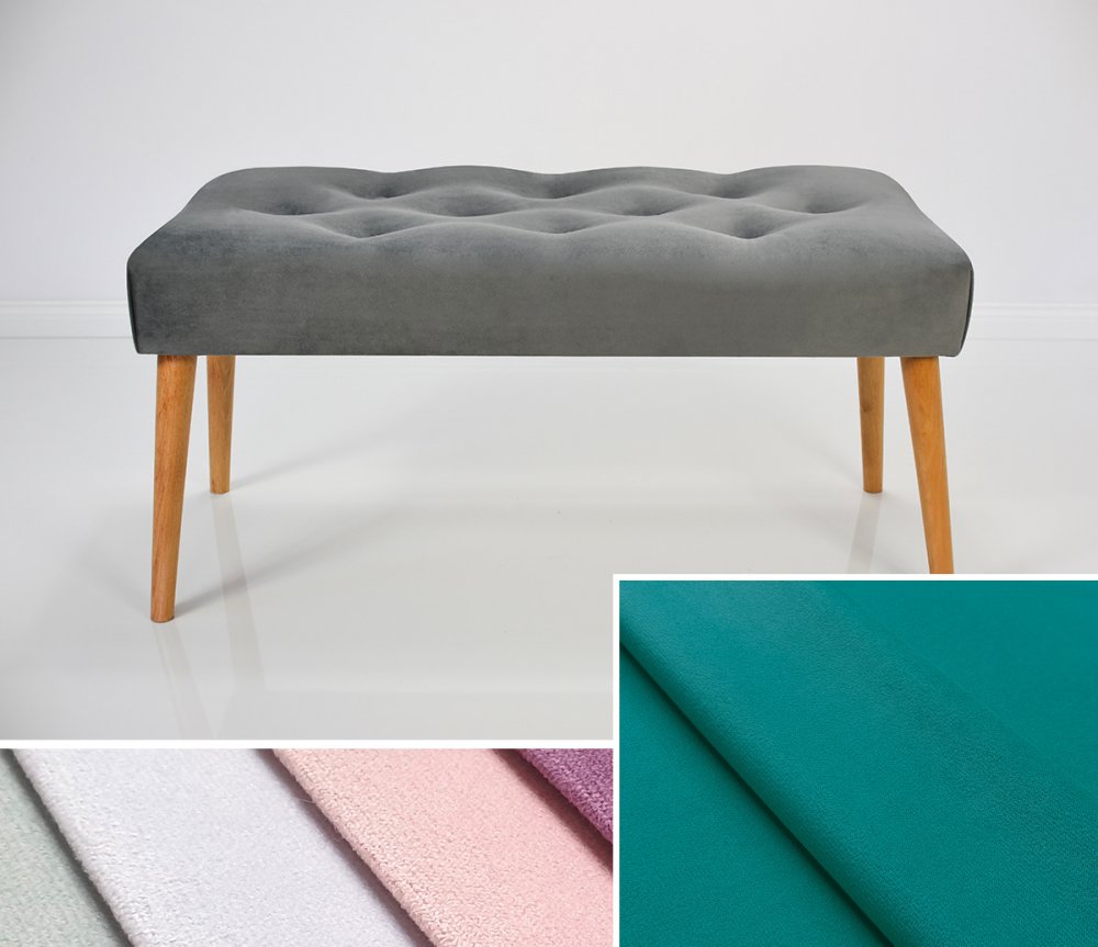 Čalouněná lavice DIANA 120x40x42 cm, barva tyrkysová