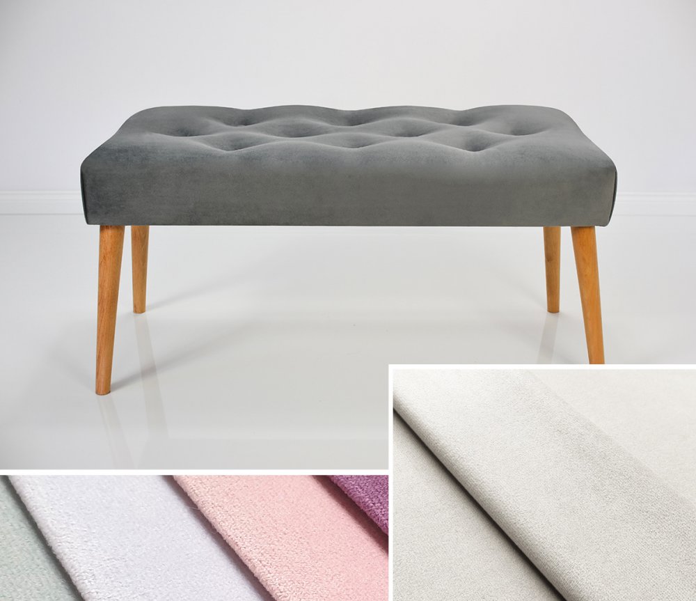 Čalouněná lavice DIANA 120x40x42 cm, barva krémová