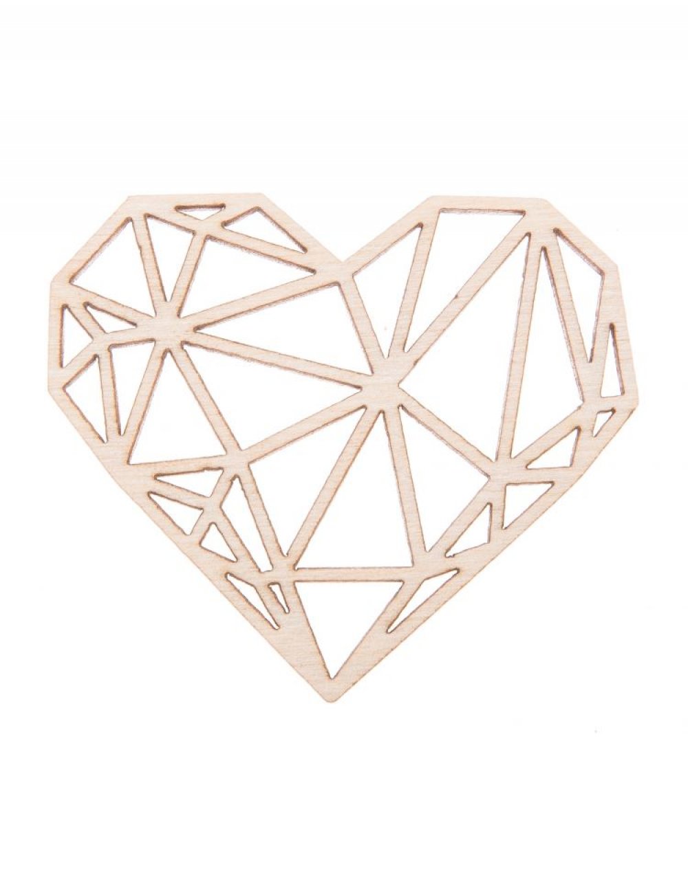 Dřevěná dekorace DIAMANTOVÉ SRDCE 10x9 cm Dřevěná dekorace DIAMANTOVÉ SRDCE 10x9 cm