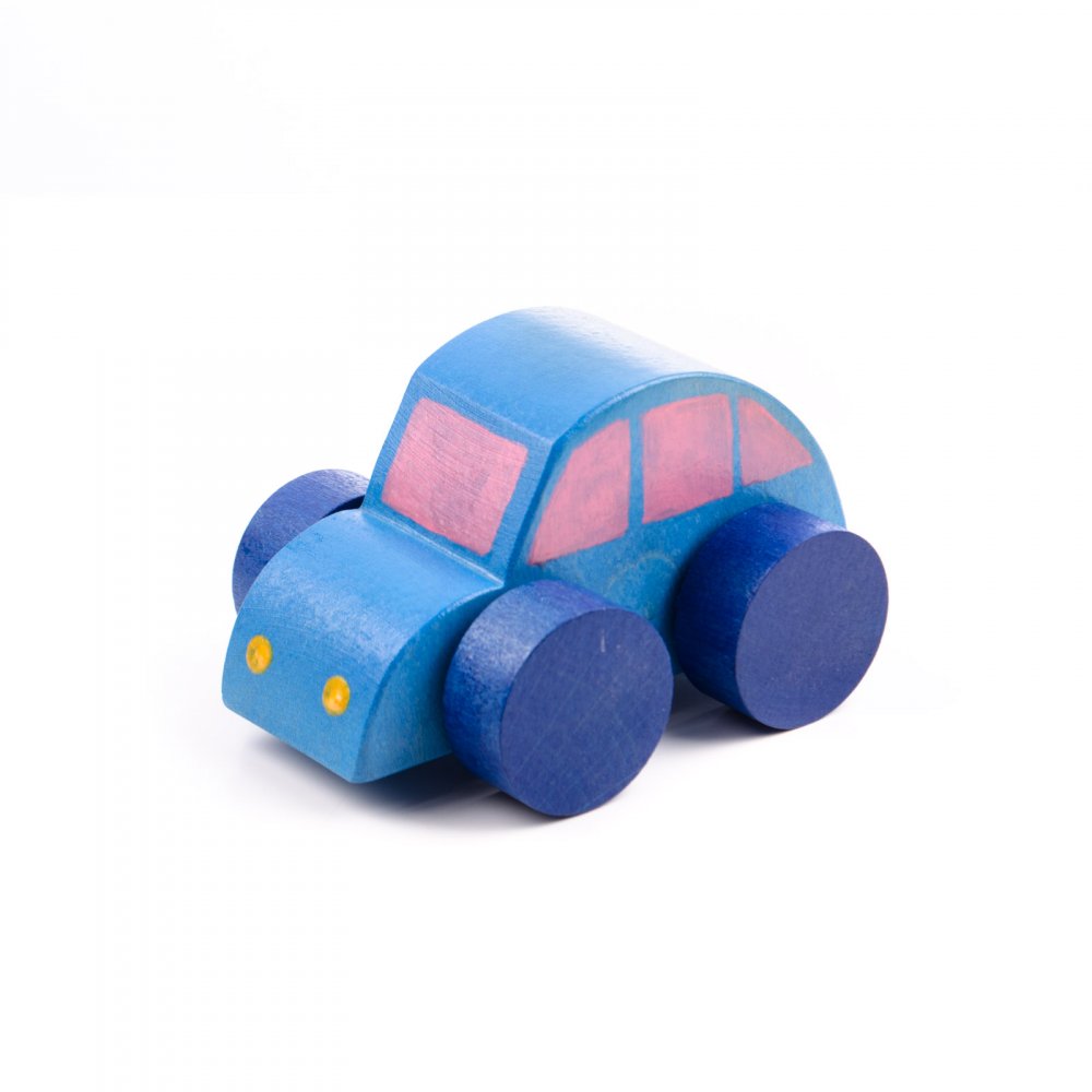 Dřevěná dětská hračka AUTÍČKO BEETLE modré