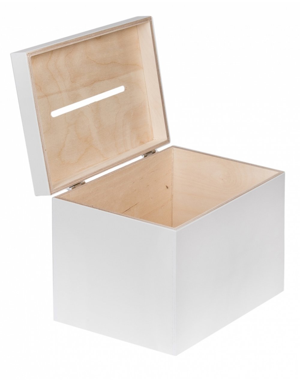 Dřevěná schránka na dopisy a přání 29x20x23 cm, bílá