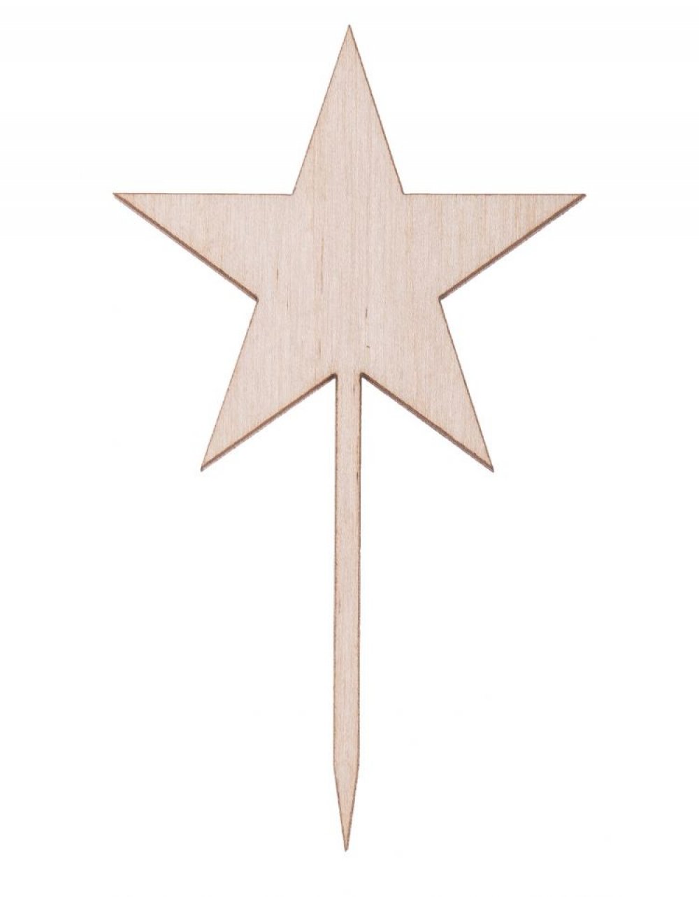 Dřevěná zapichovací ozdoba HVĚZDIČKA 9x5 cm