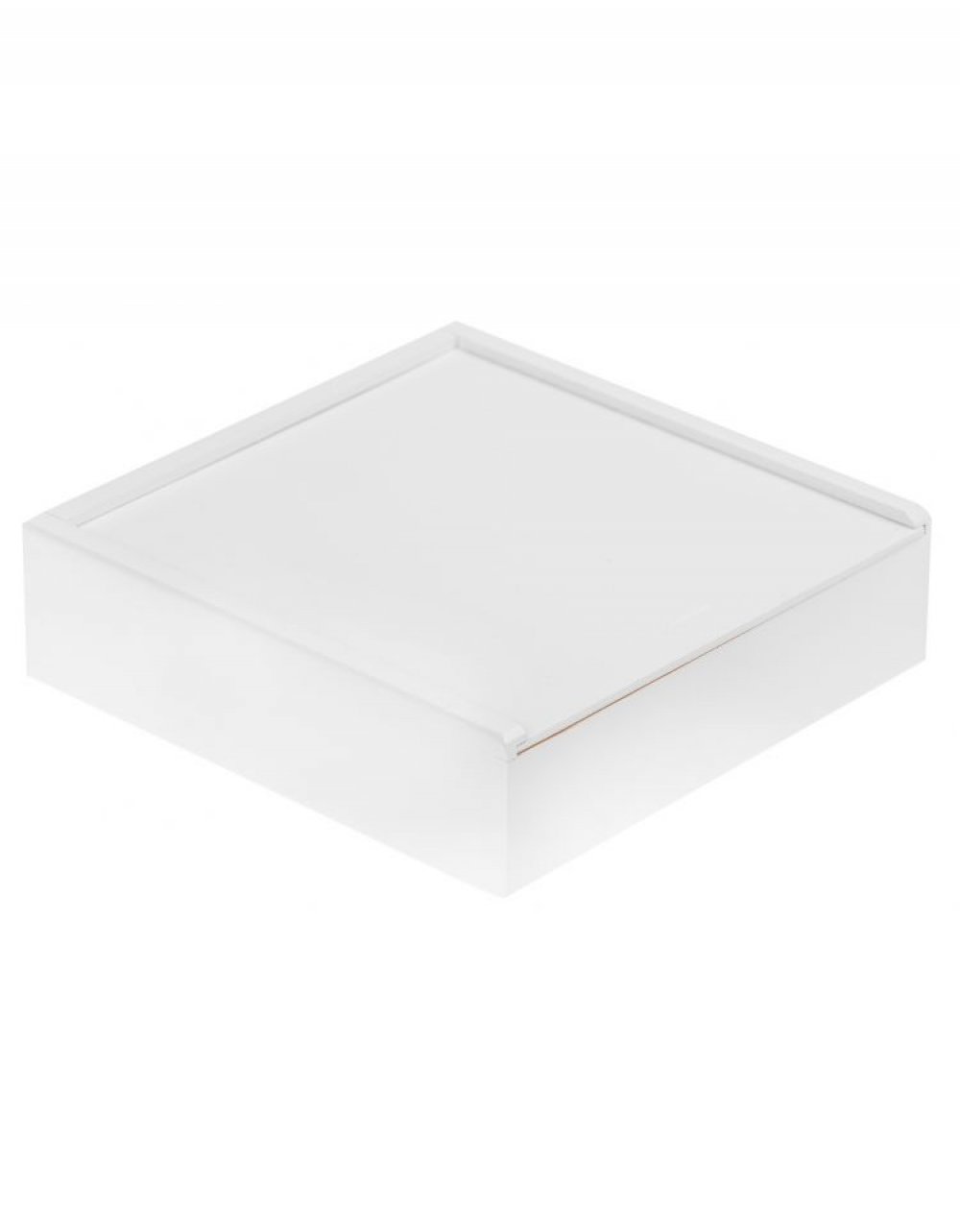 Dřevěný box na fotky a USB Flash disk, 19x19x5 cm, bílá Dřevěný box na fotky a USB Flash disk, 19x19x5 cm, bílá