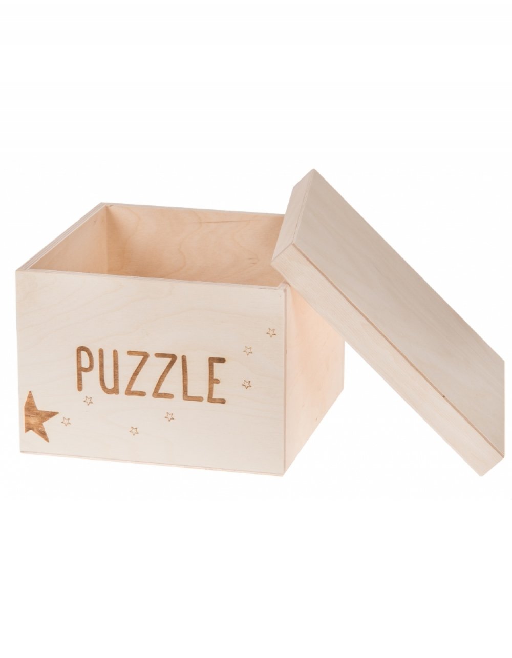 Dřevěný box na hračky PUZZLE, 20x20x15 cm