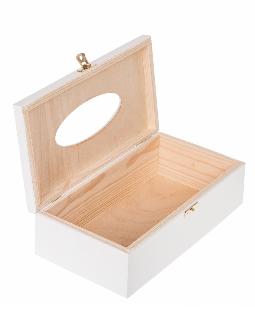 Dřevěný kryt na papírové kapesníky 26x14x8 cm, bílý Dřevěný kryt na papírové kapesníky 26x14x8 cm, bílý