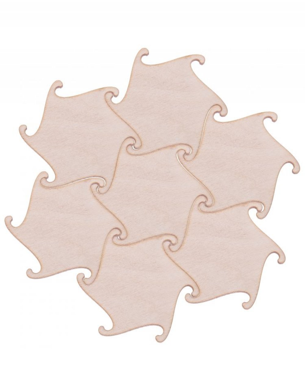 Dřevěný podtácek 6,5x6,5 cm, přírodní Dřevěný podtácek 6,5x6,5 cm, přírodní
