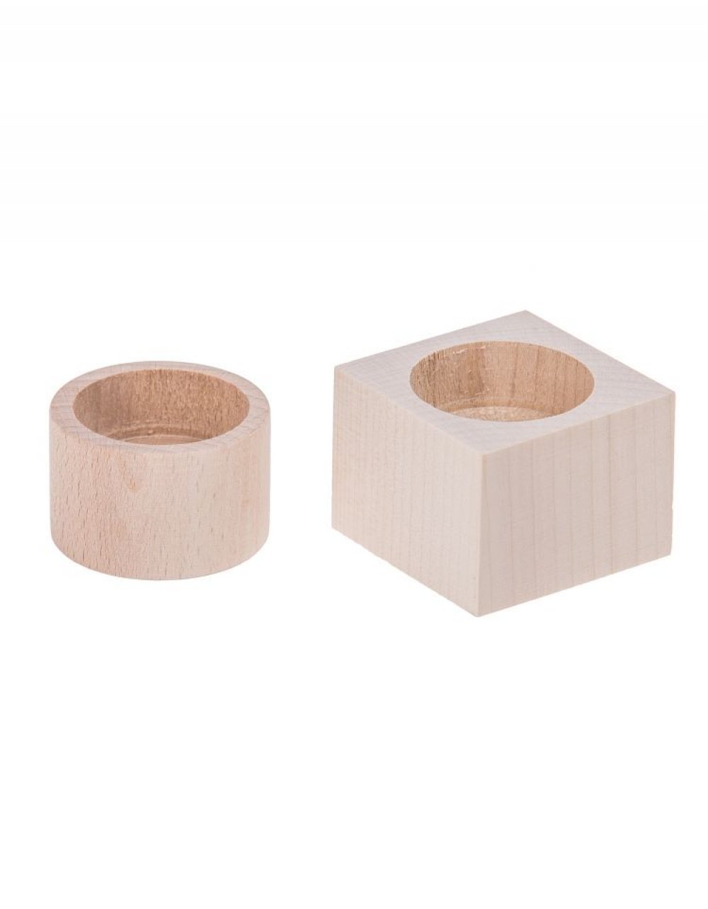 Dřevěný svícen 10x10x2 cm, bukové dřevo Dřevěný svícen 10x10x2 cm, bukové dřevo