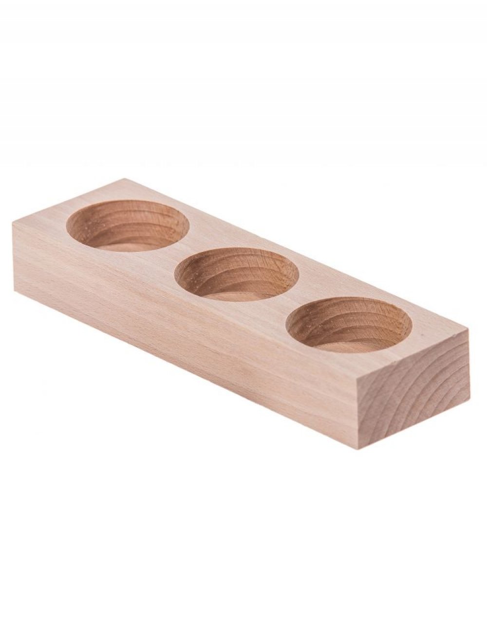 Dřevěný svícen 16x5x2 cm, bukové dřevo Dřevěný svícen 16x5x2 cm, bukové dřevo