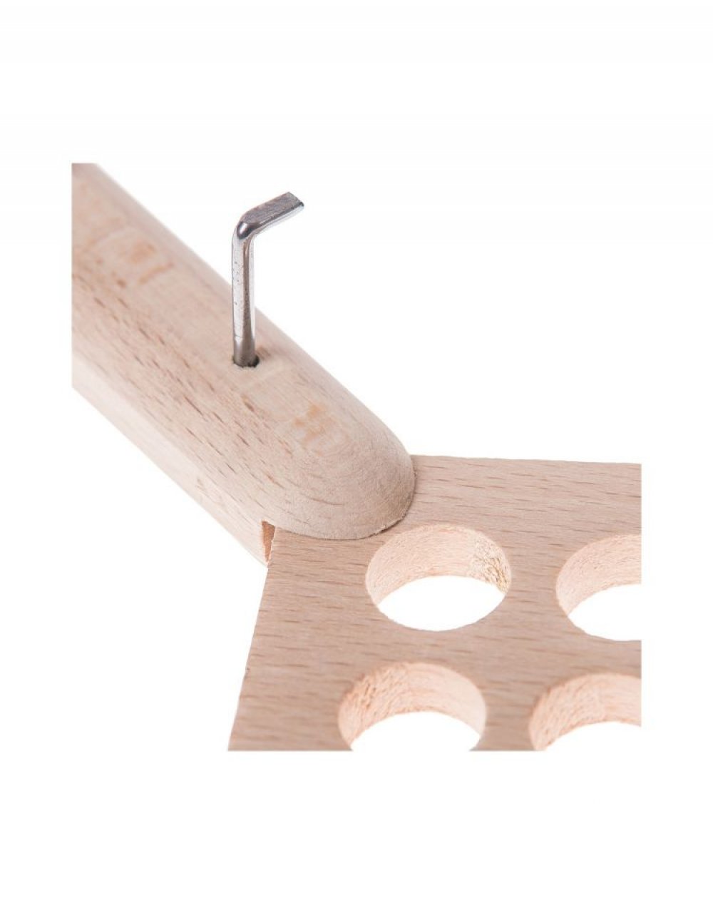 Dřevěný věšák na klíče 27x9 cm, bukové dřevo