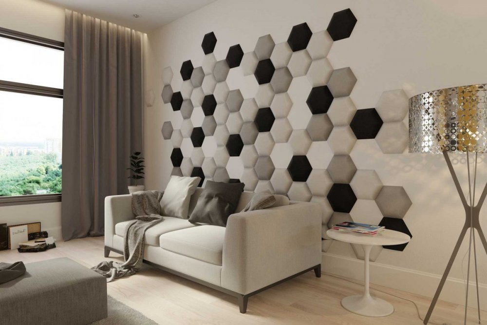 Panel čalouněný Hexagon 3 cm - 02 Panel čalouněný Hexagon 3 cm - 02