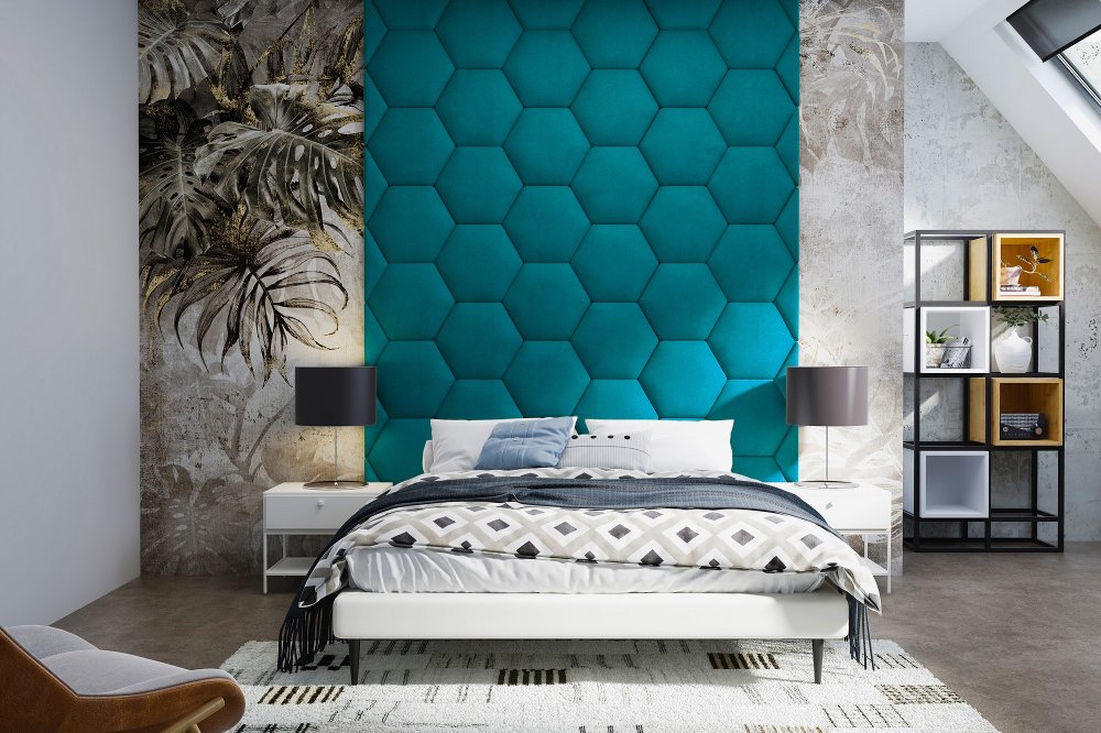 Panel čalouněný Hexagon 5 cm - 10 Panel čalouněný Hexagon 5 cm - 10
