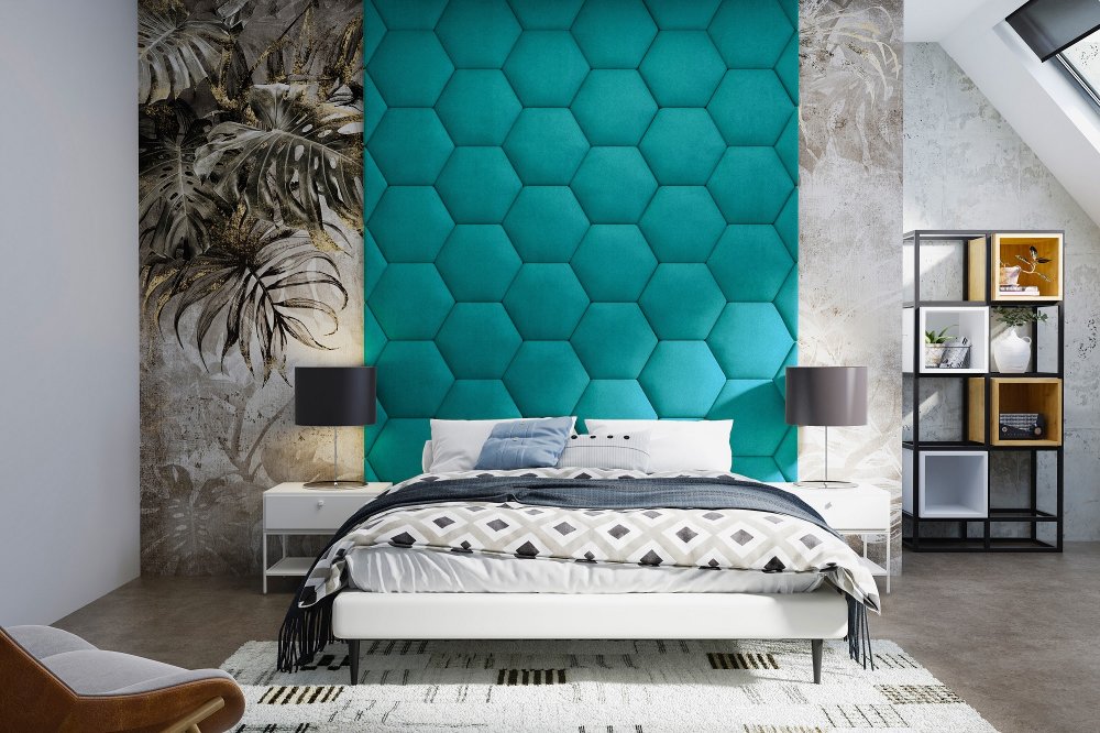 Panel čalouněný Hexagon 5 cm - 11 Panel čalouněný Hexagon 5 cm - 11