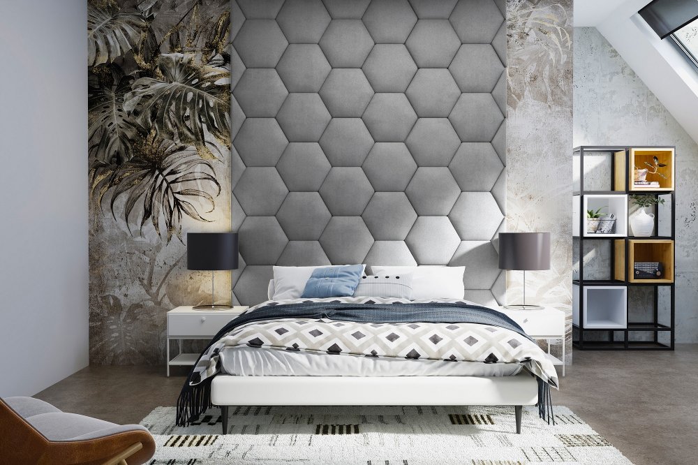 Panel čalouněný Hexagon 5 cm - 17 Panel čalouněný Hexagon 5 cm - 17