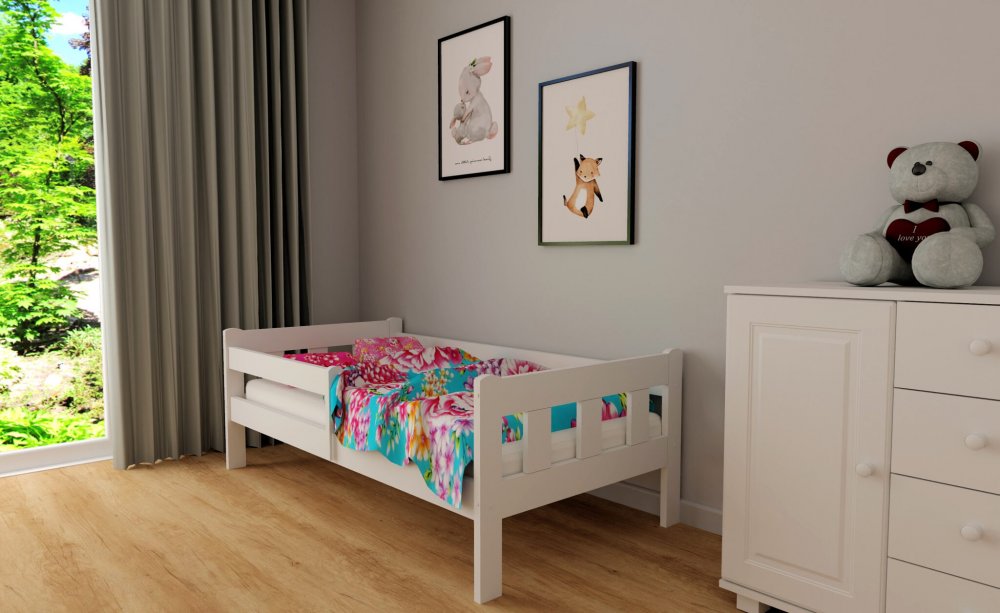 Postel Marek 160x80 cm + rošt bílá Postel Marek 160x80 cm + rošt bílá