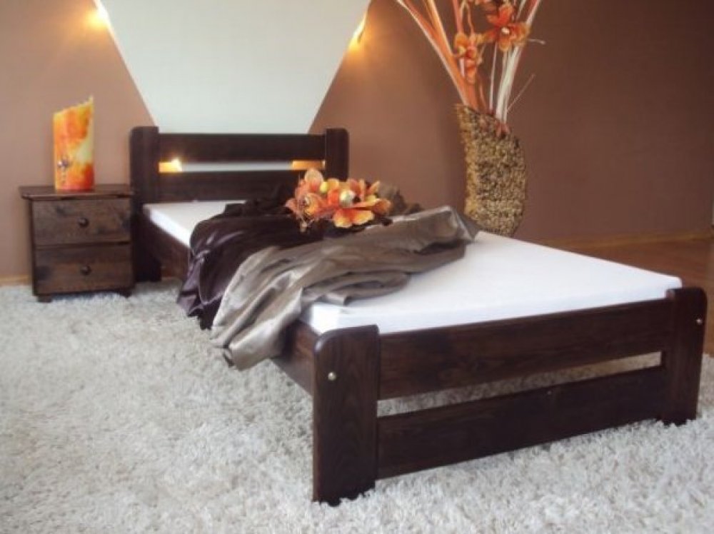 Postel Nero 80x200 cm + rošt ořech Postel Nero 80x200 cm + rošt ořech