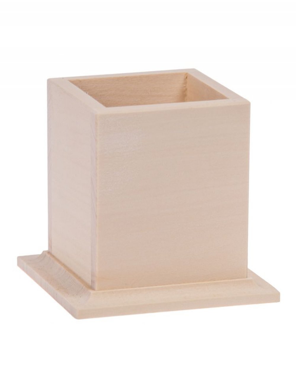 Praktický dřevěný stojánek na příbory 8x8x10 cm