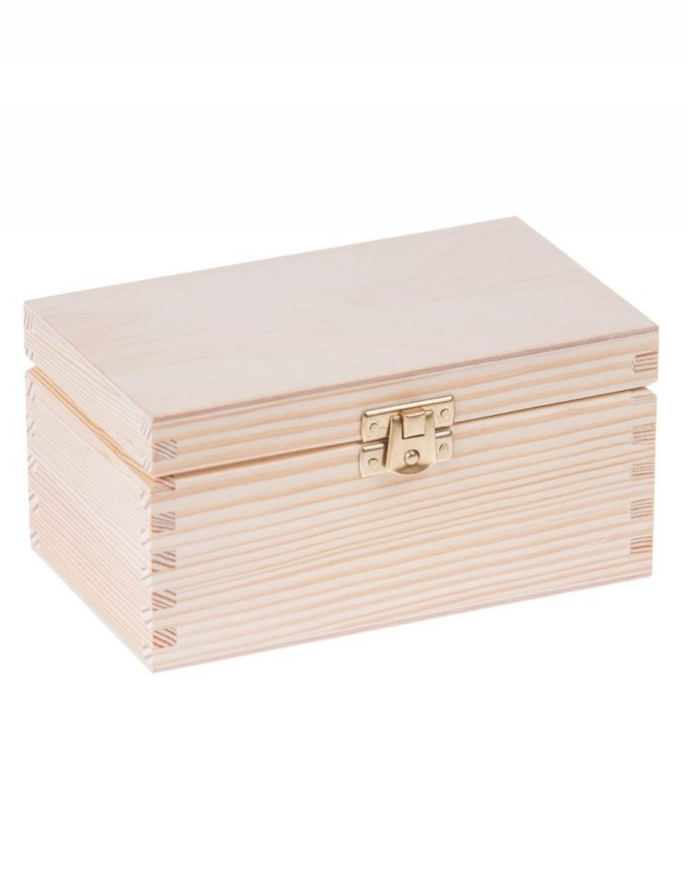 Přírodní dřevěná čajová kazeta 2 přihrádky, 16x9x8 cm zapínací Přírodní dřevěná čajová kazeta 2 přihrádky, 16x9x8 cm zapínací